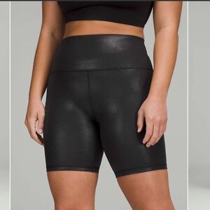 lululemon Black Shine Bike Shorts 6